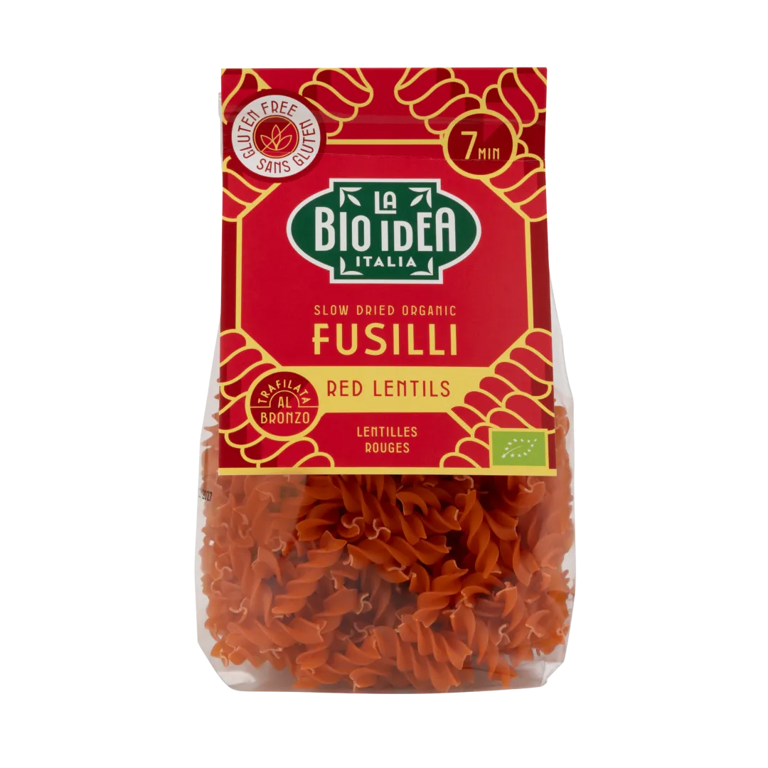 La Bio Idea Fusilli Rode Linzen Glutenvrij (250 gr)