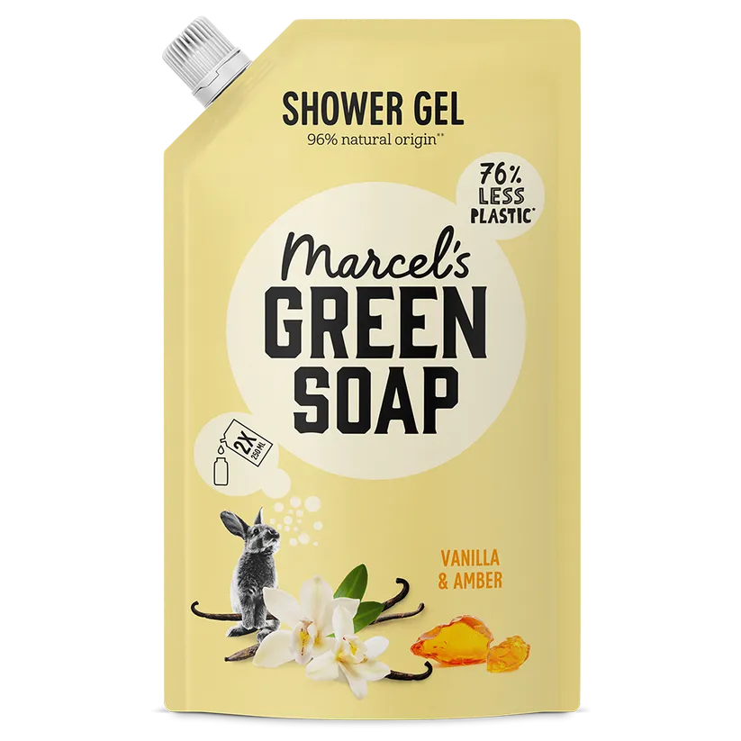 Marcel's Green Soap Shower Gel Vanilla & Amber Navulling (500 ml)