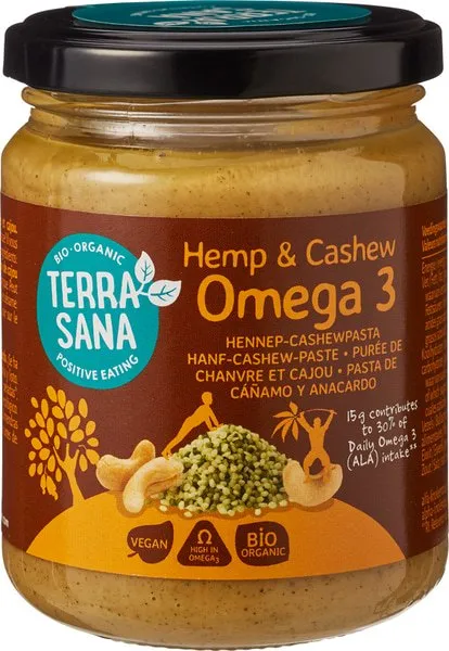 TerraSana Omega 3 Hennep Cashewpasta (250 gr)