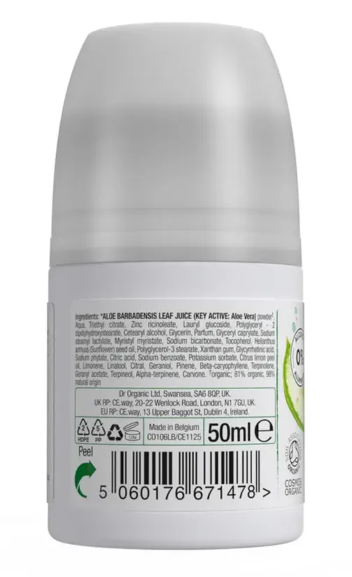Dr Organic Aloe Vera Deodorant Roller (50 ml) - image 2