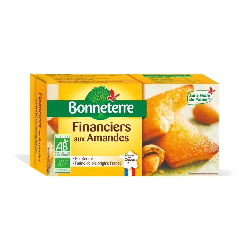 Bonneterre Amandel Financiergebakjes Bio (150 gr)
