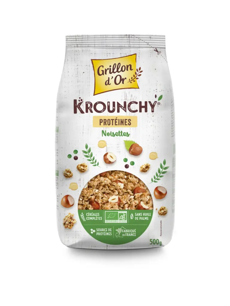 Grillon D'or Krounchy Hazelnoot Proteine Bio (500 gr)
