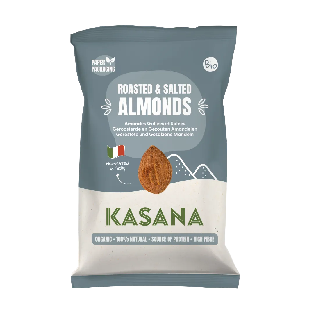 Kasana Fruits Kasana Amandelen Gegrild en Gezouten Bio (150 gr)
