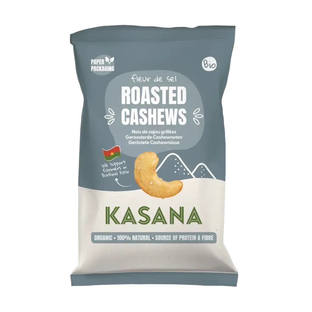Kasana Fruits Kasana Geroosterde Cashewnoten met Fleur De Sel Bio (150 gr)