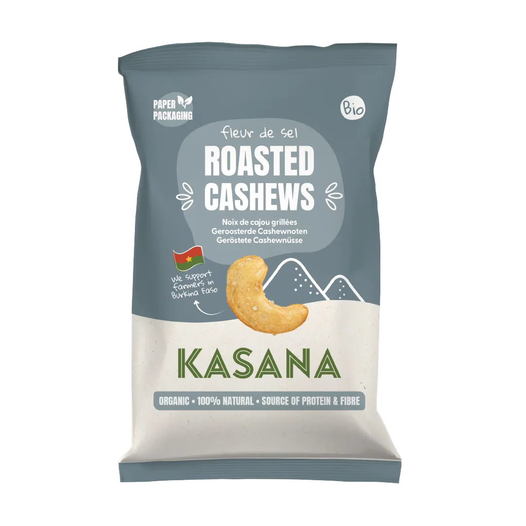 Kasana Fruits Kasana Geroosterde Cashewnoten met Fleur De Sel Bio (150 gr)