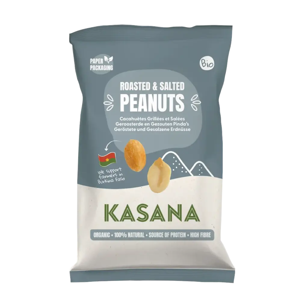 Kasana Fruits Kasana Pindanoten Gegrild en Gezouten Bio (180 gr)