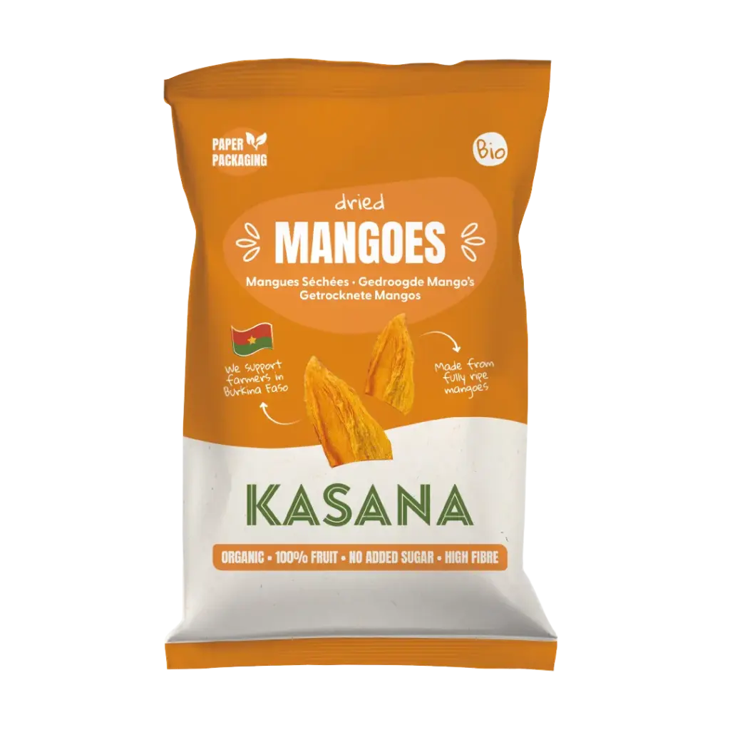 Kasana Fruits Kasana Gedroogde Mango Bio (100 gr)