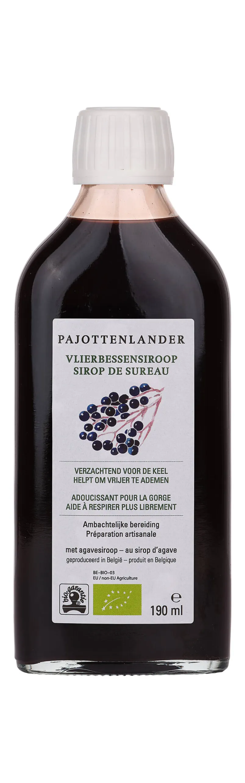 Pajottenlander Vlierbessensiroop Bio (190 ml)
