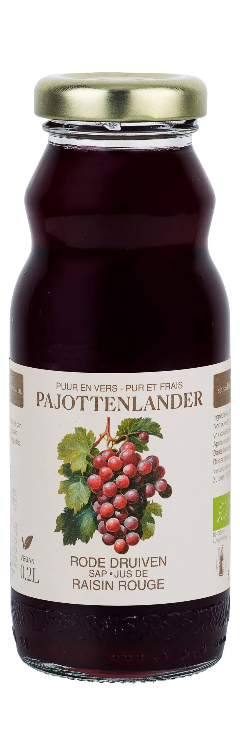 Pajottenlander Rood Druivensap Bio (200 ml)