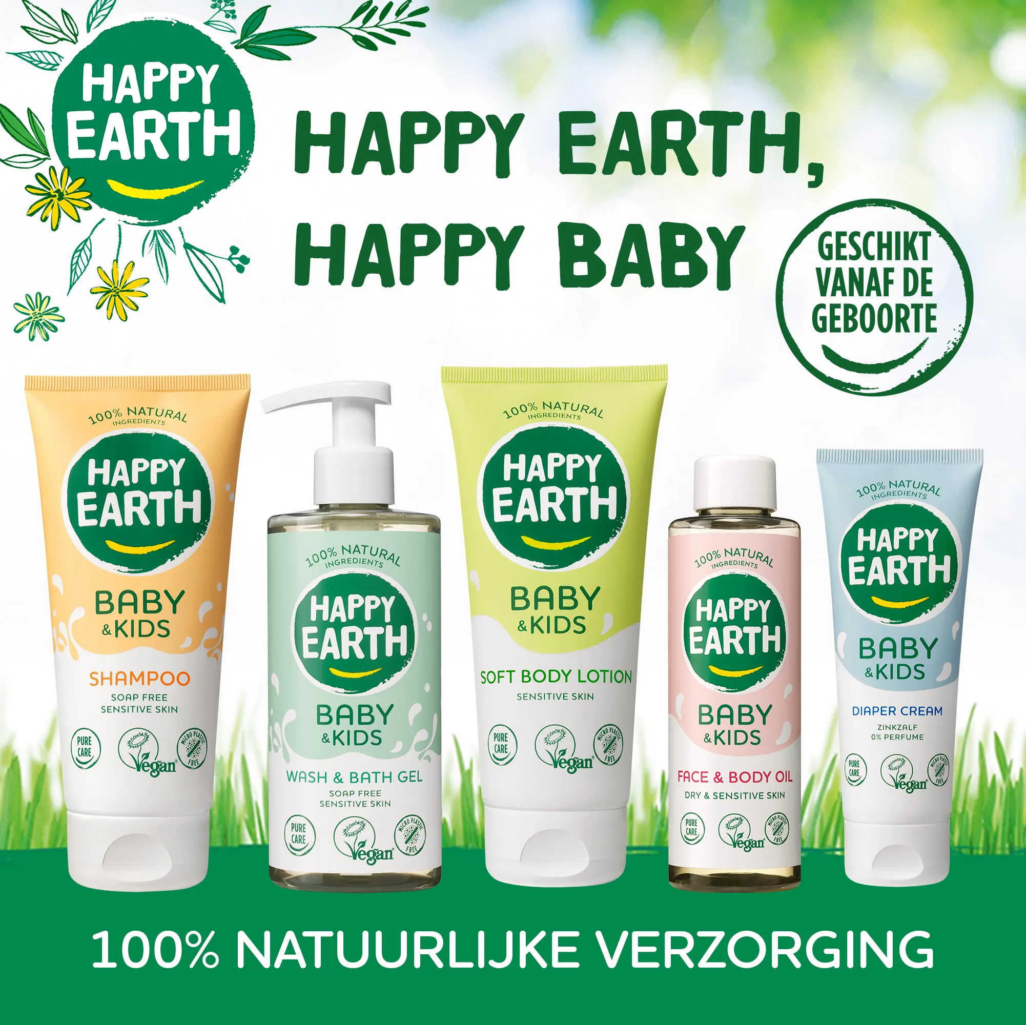 Happy Earth Was & badgel zeepvrij baby & kids (300 ml) - image 2