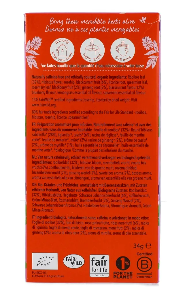 Pukka Organic Teas Morning Berry Bio (20 zakjes)