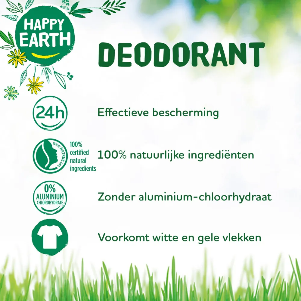 Happy Earth Pure deodorant roll-on cedar lime (75 ml) - image 5