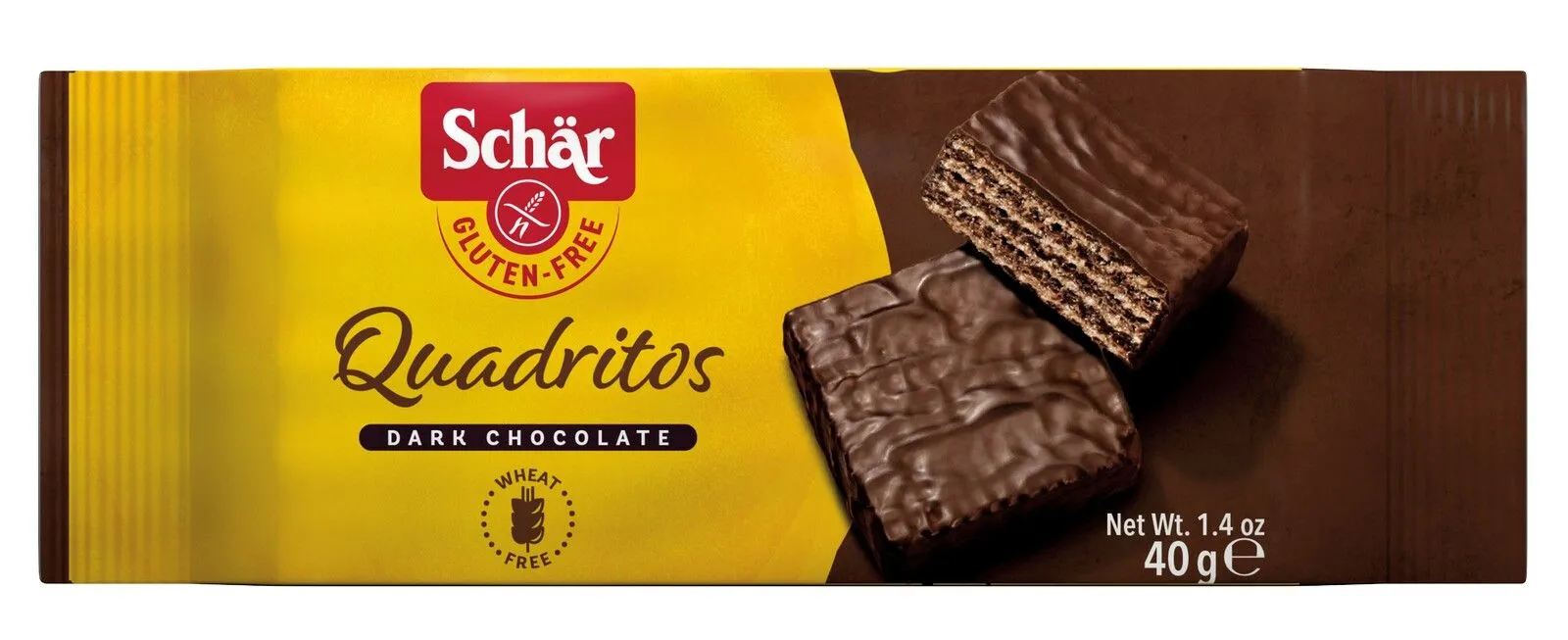 Dr. Schär Quadritos cacao wafel (40 gr)