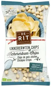 De Rit Kikkererwtenchips zeezout bio (75 gr)