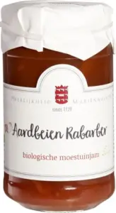 Marienwaerdt Moestuinjam rabarber aardbei bio (250 gr)
